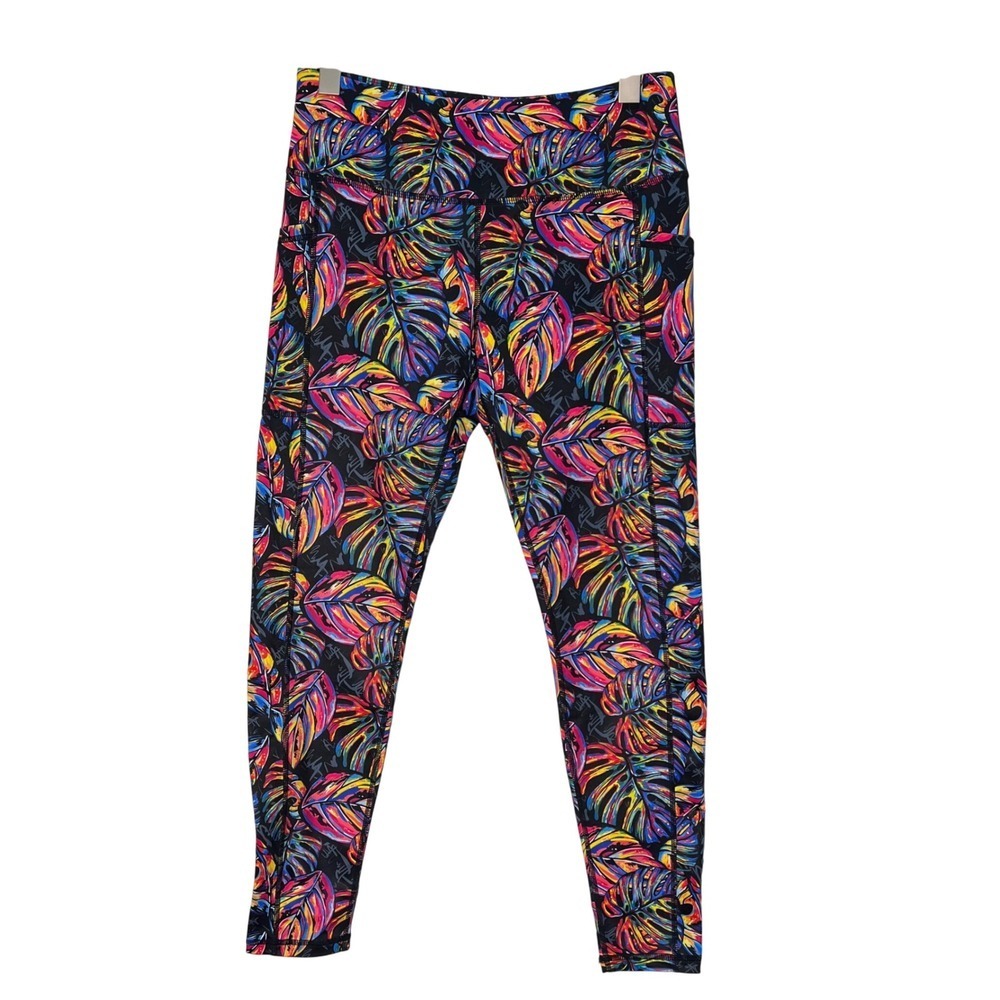Constantly Varied Gear CVG Women's Leaf Print Leggings Workout High Waist Gym
